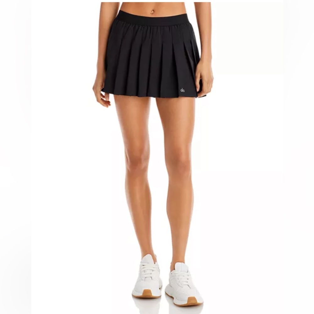 Alo Yoga Black Varsity Tennis Skirt Size Small